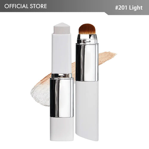 Color-Changing Foundation Stick with Collagen Capsules - Dual-Ended with Detachable Brush