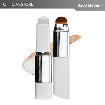 Color-Changing Foundation Stick with Collagen Capsules - Dual-Ended with Detachable Brush