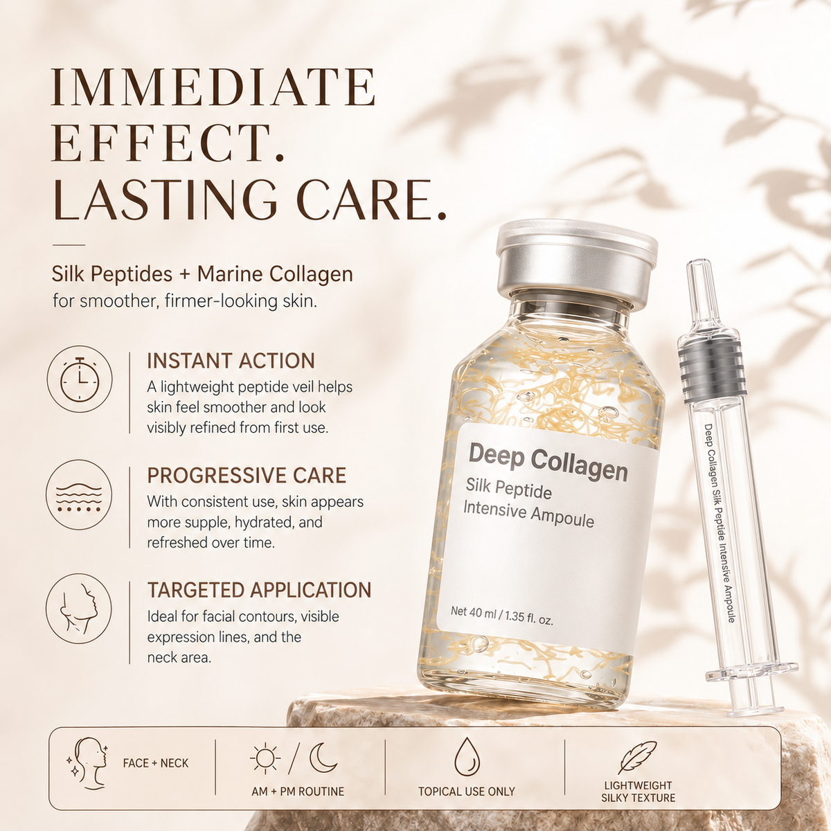 Skavix Silk Peptide Firming Serum with Marine Collagen
